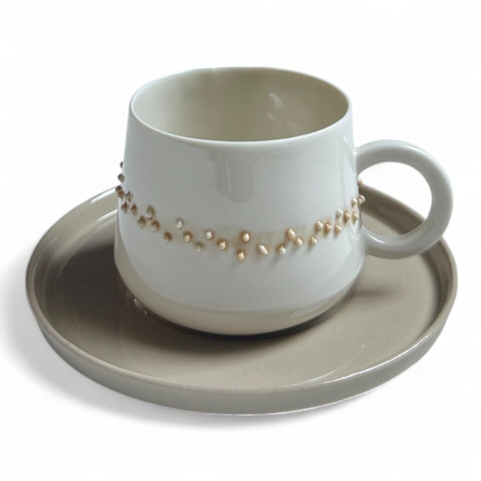 Set 1 -  Belle Polka Türk Kahvesi Fincanı