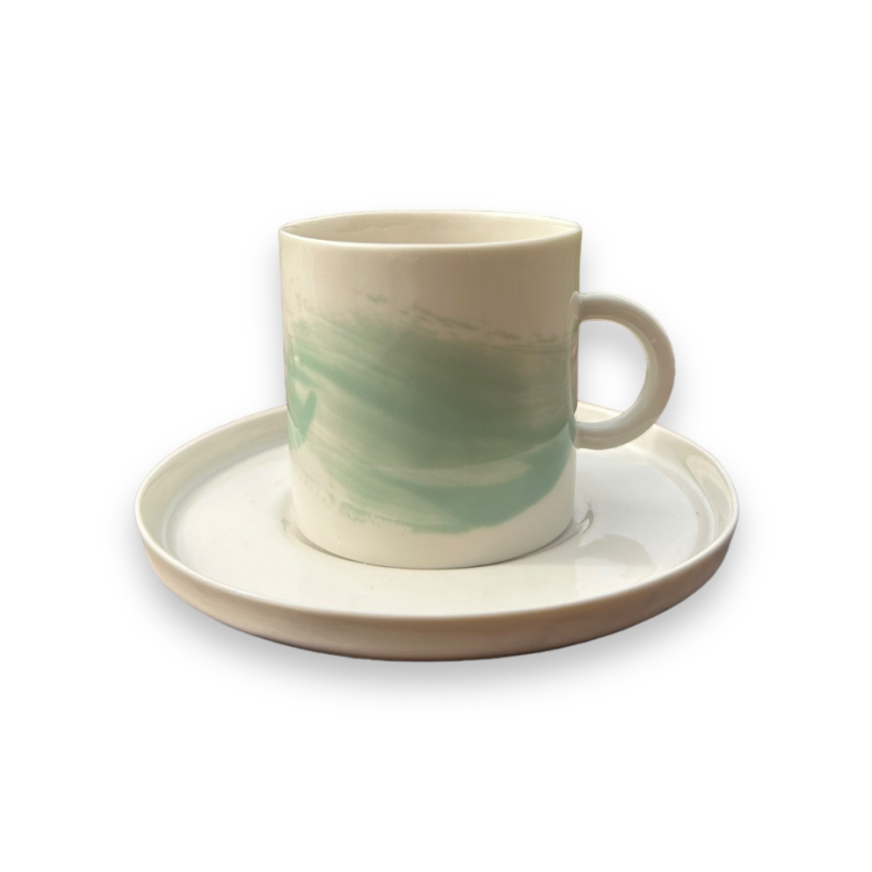 Set 8 -  2'li Etna Türk Kahvesi Fincan Seti mocha & sarı